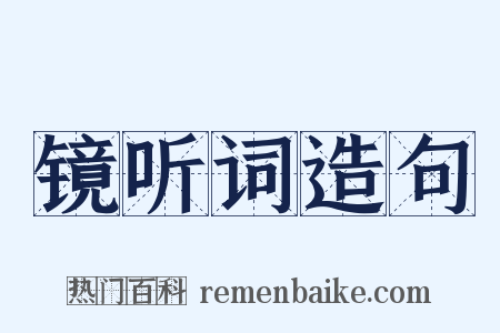 镜听词造句是什么意思的图片